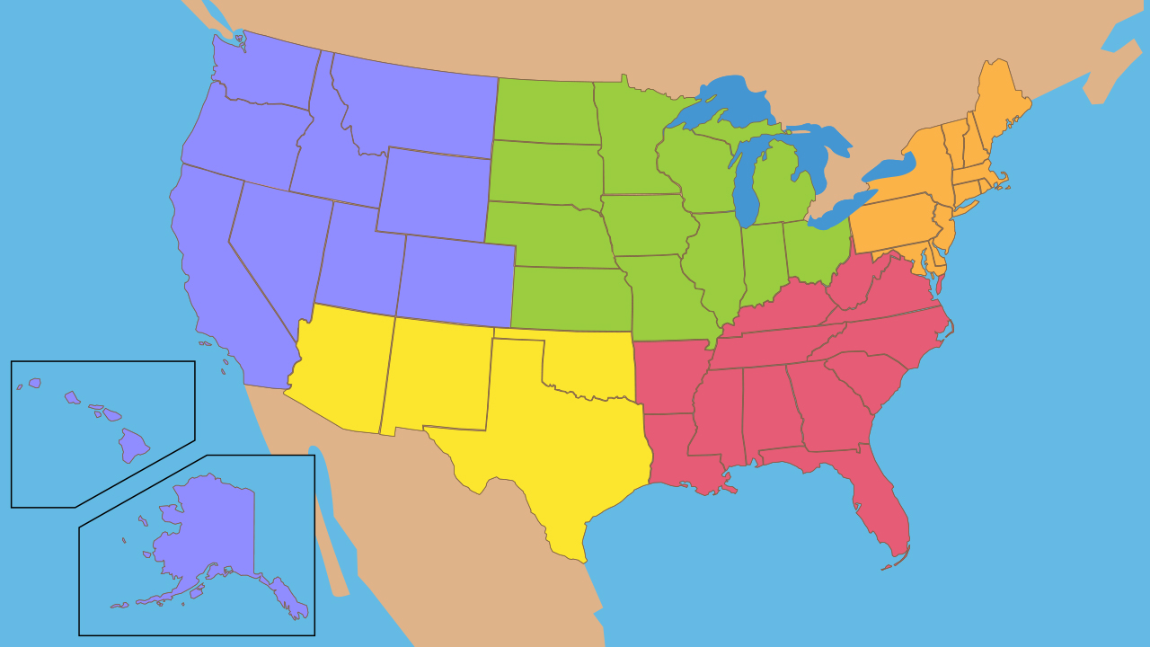 United States Map With Regions   Regions Us Preview 